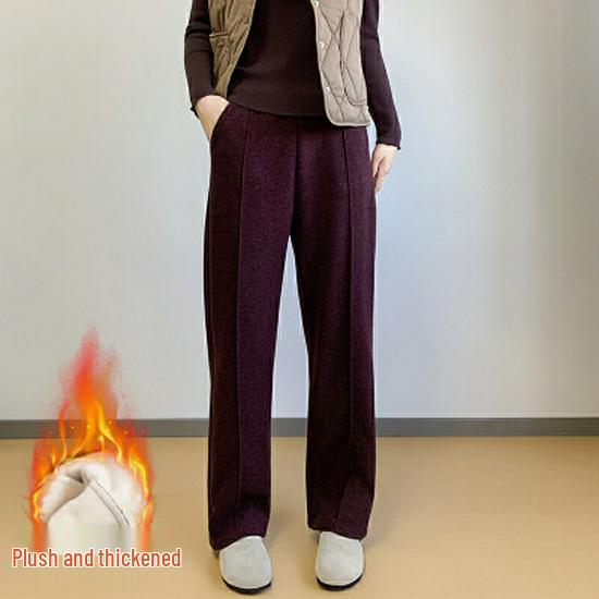 Women s Slim Fit High Waist Lyocell Wool Velvet Sweatpants 2XL