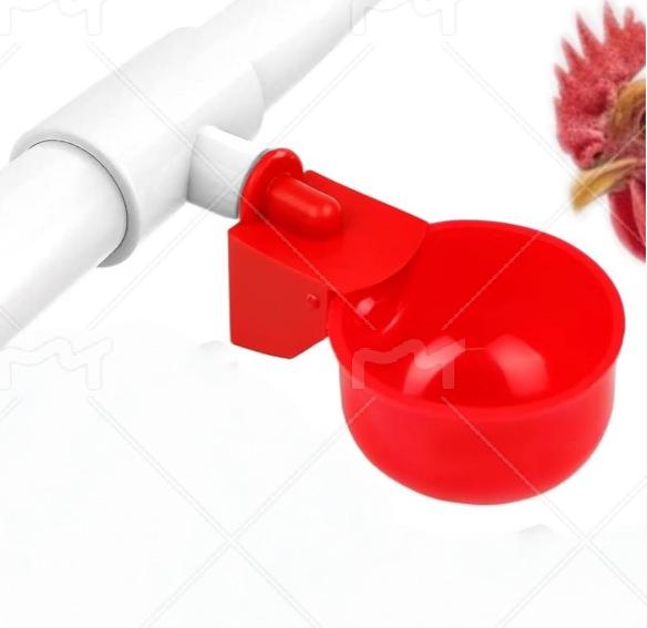 Automatic Chicken, Duck & Quail Waterer: 6-Piece Set with Thickened Water Cups & 3-Way Design