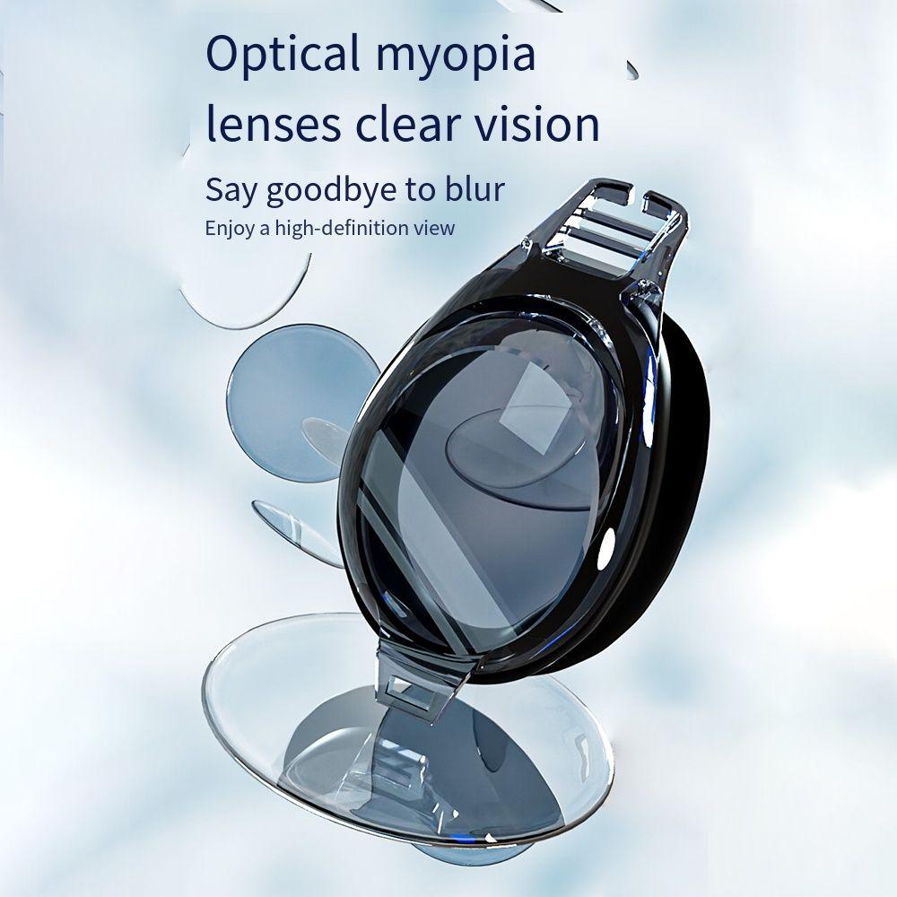 0~-9.0 Nearsighted Swim Eyewear Silicone Mirror Frame Diving Swimming Goggles Men