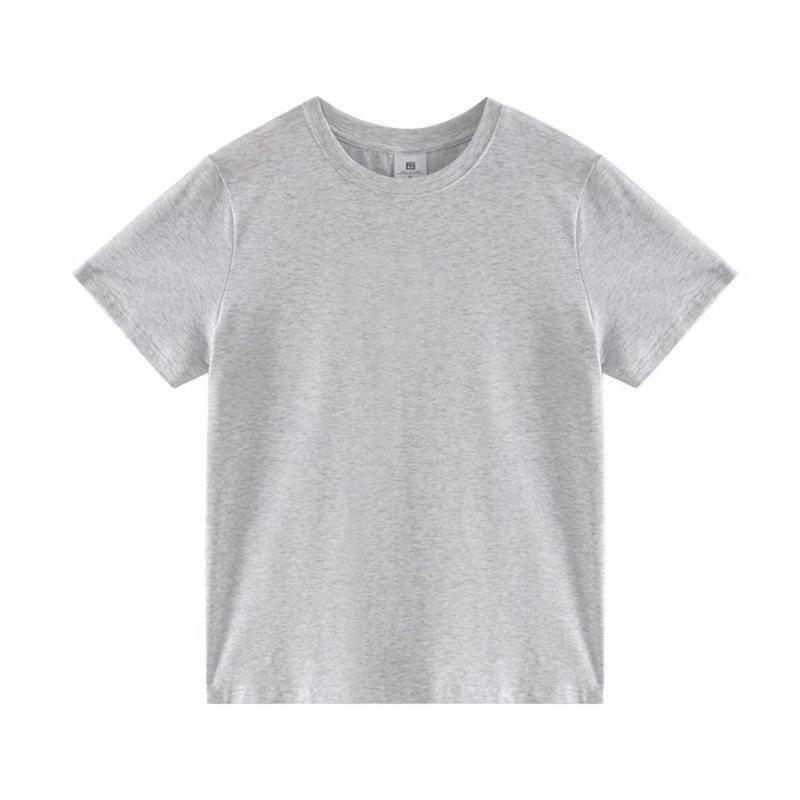 

Women s Summer Slimming Cotton Short Sleeve T-shirt - Stylish, Skin-friendly, Versatile Top Extra Large светло-серый