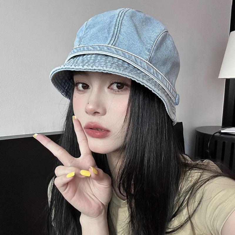 Retro Cowboy Cap Spring and Autumn Street Beret Female Face Small Bucket Hat Advanced Sense
