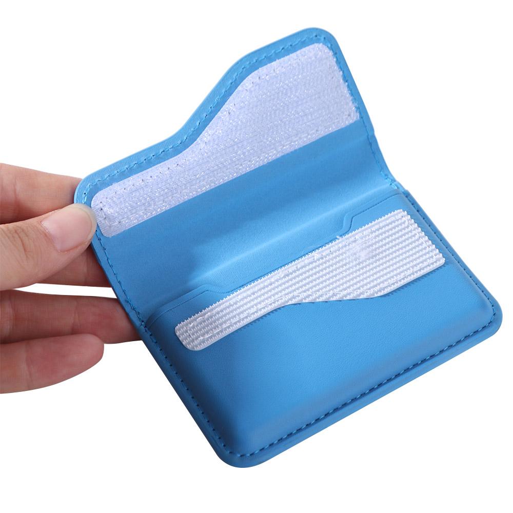 PU Leather Phone Back Magnetic Card Bag Cash Wallet Card Holder Simple Flip Card Case  Male/Famale