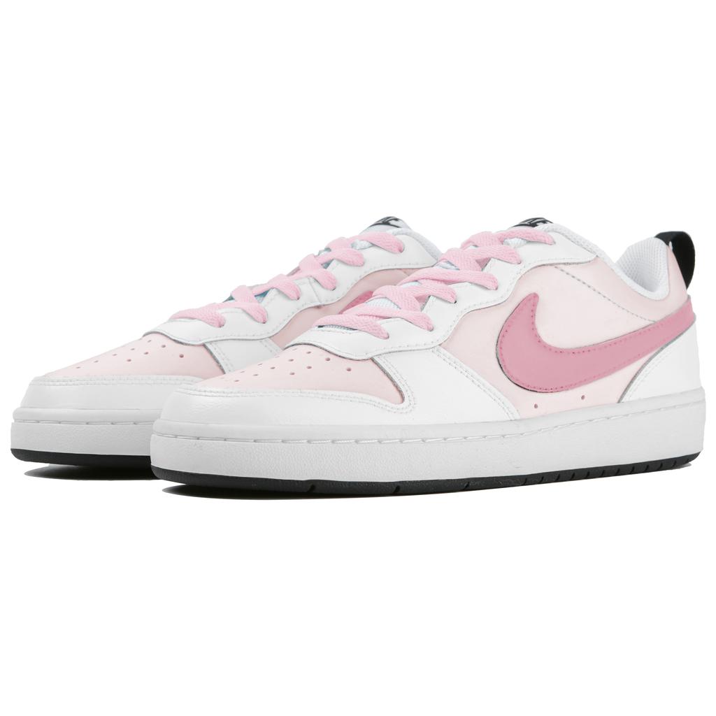 Nike Court Borough Low 2 Low top Skateboard Shoes GS White Pink BQ5448-104(Team4-)