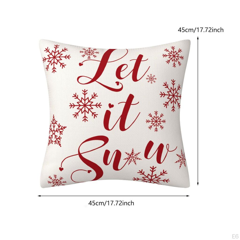 18x18inch Christmas Cushion Cover for Bedroom Holiday Decor