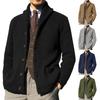 Men's Solid Color Long Sleeve Knit Cardigan - 2025 Autumn/Winter Collection