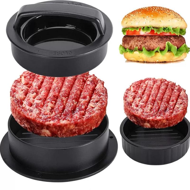 Round Burger Press Food-Grade Plastic Hamburger Patty Maker Slider Press Stuffed Burger Patty Maker Mold Kitchen Gadgets