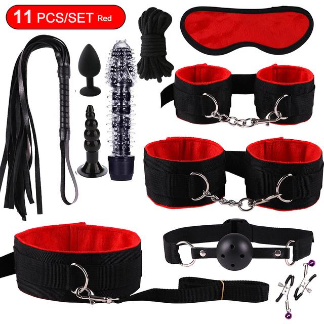 BDSM Bondage Sex Toys for Women Sexy Toys Handcuffs for Session Anal Plug Vibrator Female Erotic Accessories Sexulaes Toys 18