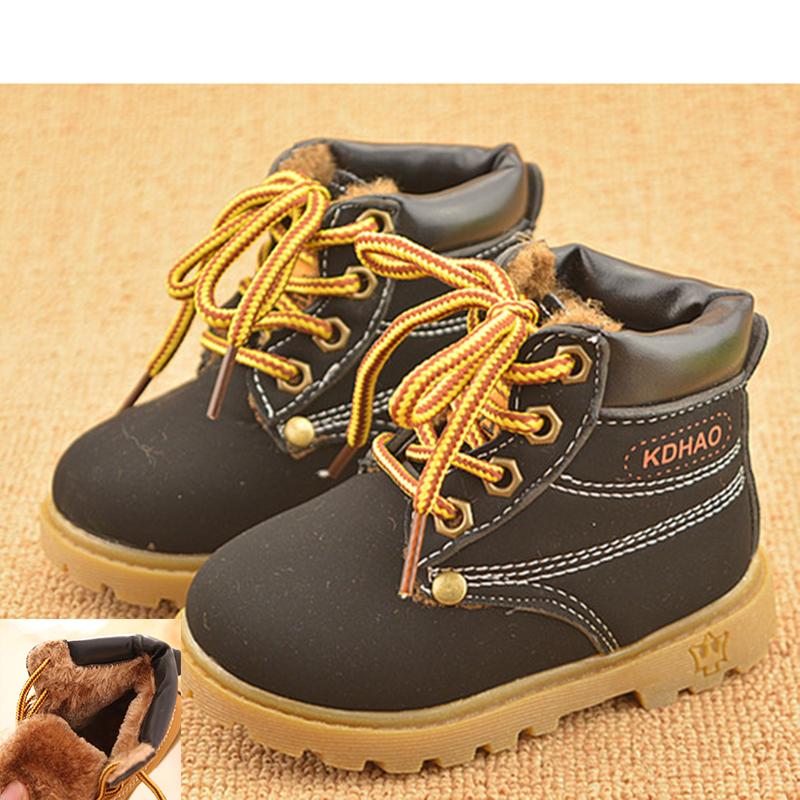 Autumn Winter Baby Boots Toddler Boots Kids Shoes Boys Girls Snow Boots Girls Boys Plush Boots Shoes Size 27