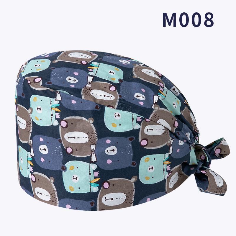 Unisex All-Cotton Printed Surgical Cap for Medical and Food Services