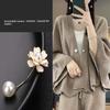 Camellia Anti-Unwanted-Exposure Buckle One-Word Pin Cushion Pin High-End Brooch Dress and Coat Cardigan Button Decorations