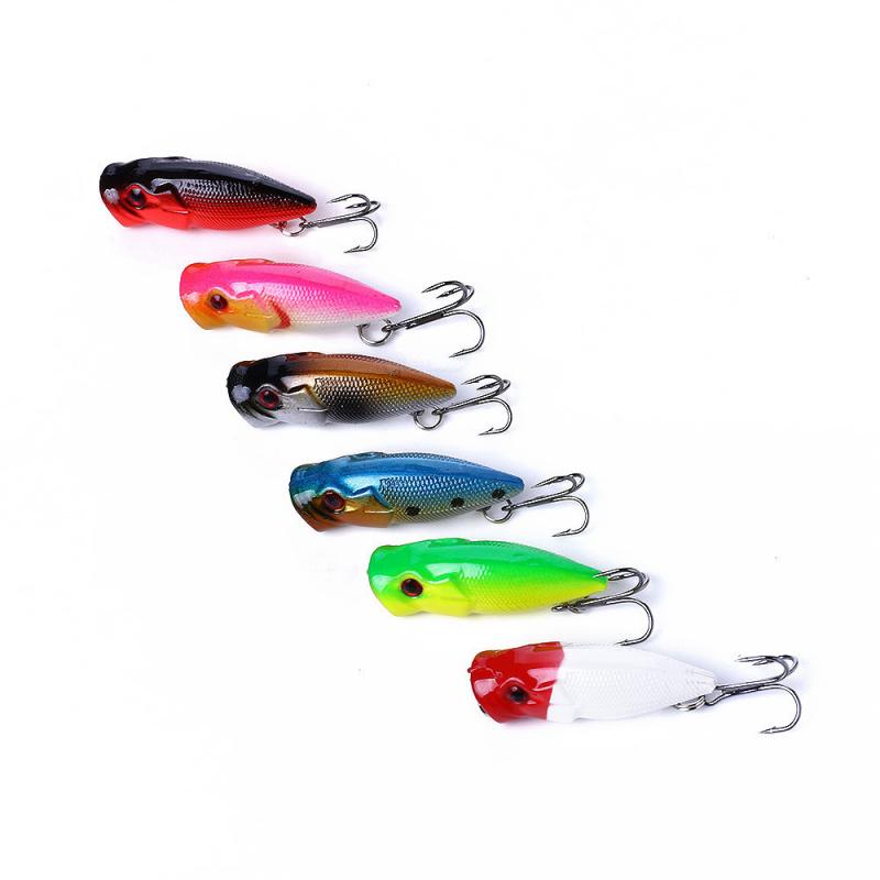 6PCS 3.5CM 2.7GMicro-object Water-wave Action Surface Fishing Lure, Hard Lure, Noise-making Bait, Freshwater Bass Lure, New Mode