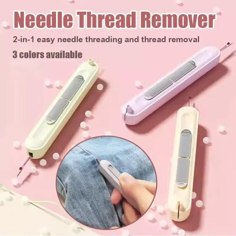 Dual Use Needle Threader Seam Ripper Multifunctional Sewing Thread Remover Tool for Beginners Tailors Home Sewing Projects