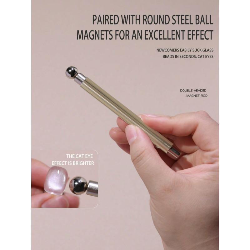 Cat Eye Nail Gel Magnet, Cat Eye Magnetic Nail Polish Dual-Ended Magnet Stick, Strong Magnetic Absorption, Multi-Effect Nail Art Design Tools