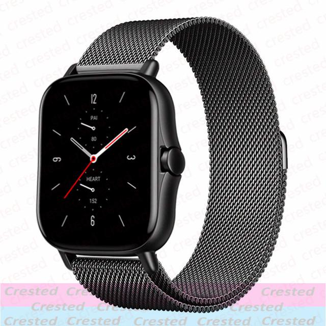 20mm/22mm Milanese loop band For Amazfit GTS/4/2/2e/3/GTS2 Mini/GTR 47/GTR2/4/3/Pro Watch Bracelet correa Amazfit bip 6 5 straps
