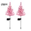 Waterproof Solar Garden Stakes Christmas Tree Stake Lights, Outdoor IP65 Crooked Lamp with Colorful Light for Automatic Dusk to Dawn Lights