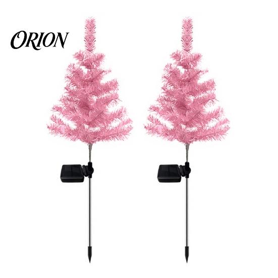 Waterproof Solar Garden Stakes Christmas Tree Stake Lights, Outdoor IP65 Crooked Lamp with Colorful Light for Automatic Dusk to Dawn Lights