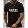 Europäische Größen Herren 'Trust No One' Muster Reines T-Shirt - Schwarzes Rundhals-T-Shirt mit Kräftiger Weißer Schrift, Atmungsaktiv und Bequem