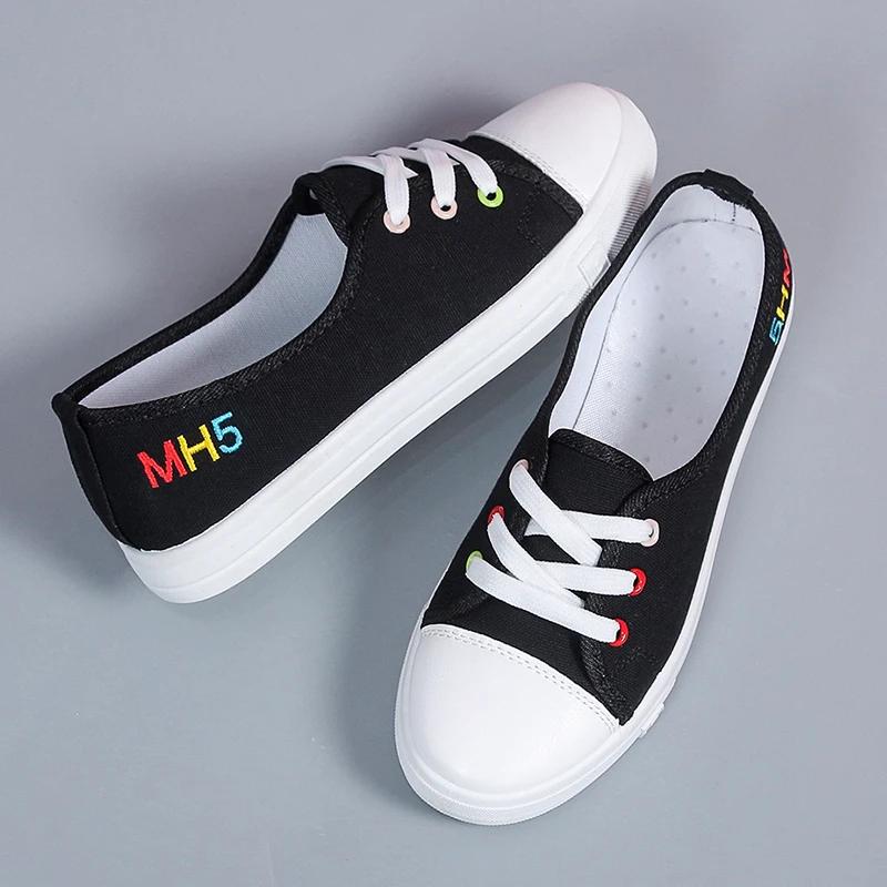 2024 Summer Canvas Shoes Women Sneakers Fashion New Shoes for Women Flat Off White Shoes Tenis zapatos de mujer