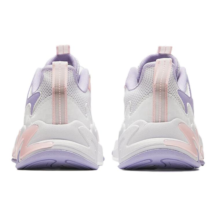 Anta Comfortable Mesh Non-Slip Durable Low-Top Running Shoes Kids sneaker White Purple 322438805-2