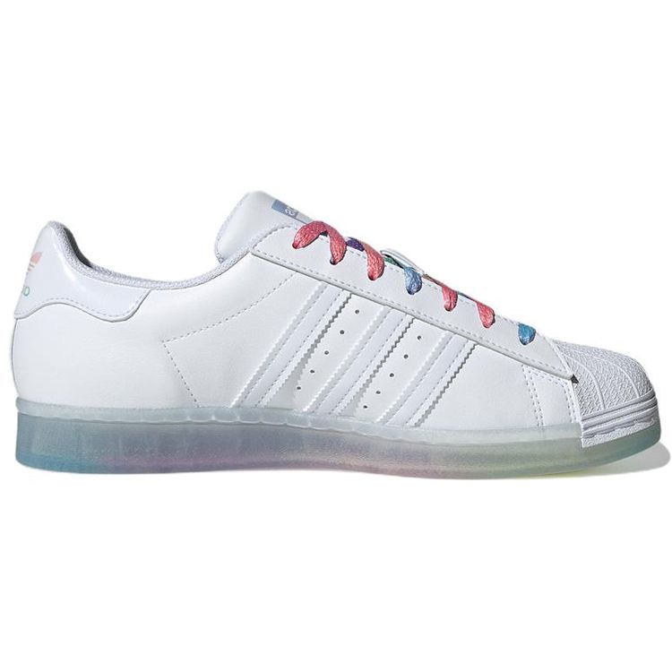 Adidas Superstar White Rainbow Sole Unisex Sneakers Cloud-White GW9682