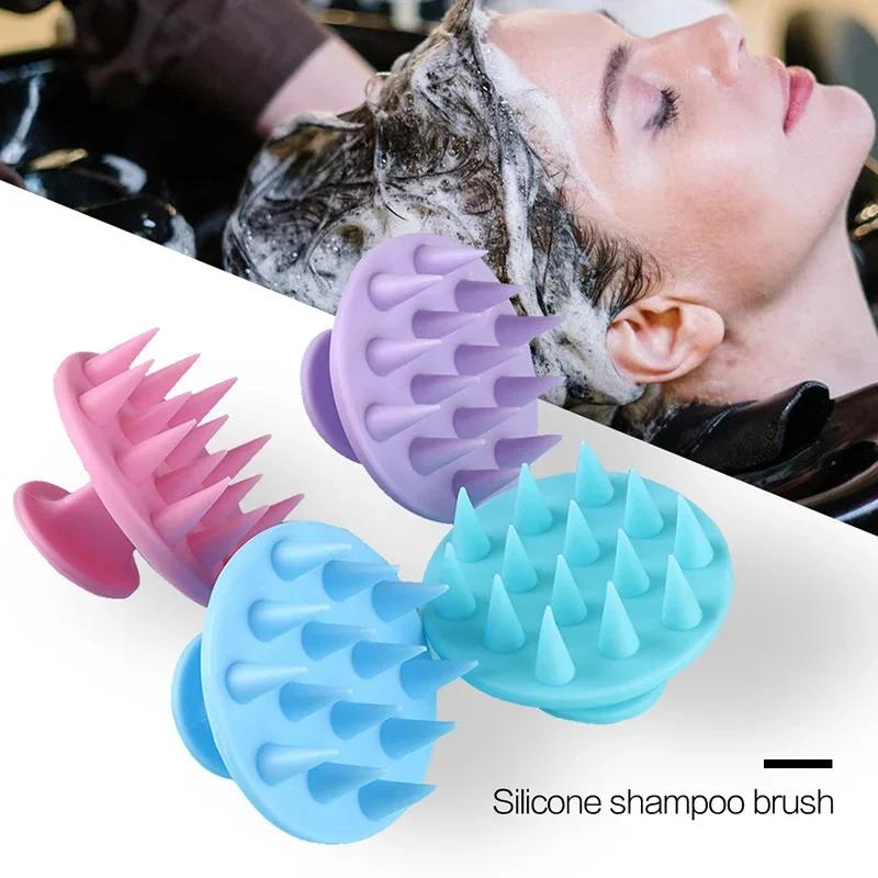 Silicone Shampoo Brush Hair Scalp Massager Clean Care Hair Root Itching Shower Brush Bath Massage Brush Comb Care Hair Tool