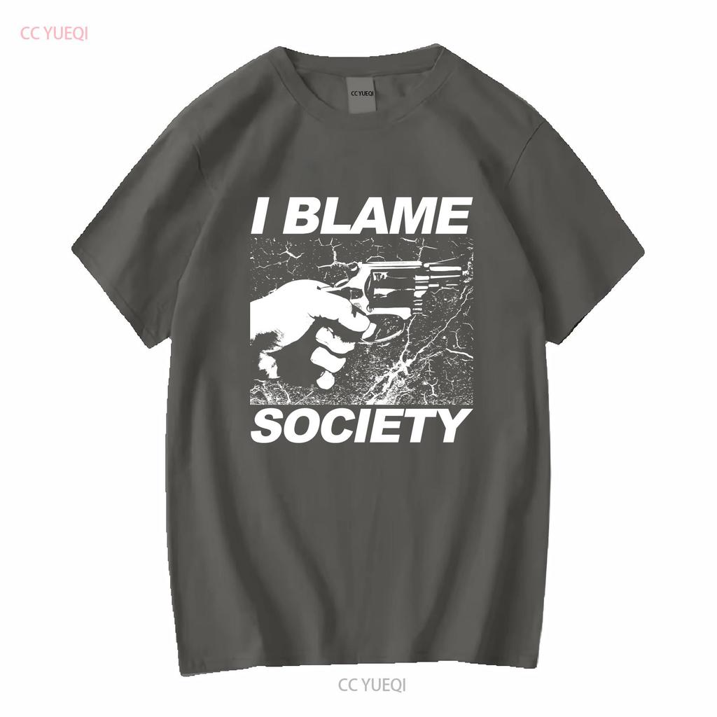 I Blame Society T Shirt Totally Fu Ked Up Gregg Araki Cult Film 90s Goth  Vintage Washed Slightly Streetwear Unisex Graphic