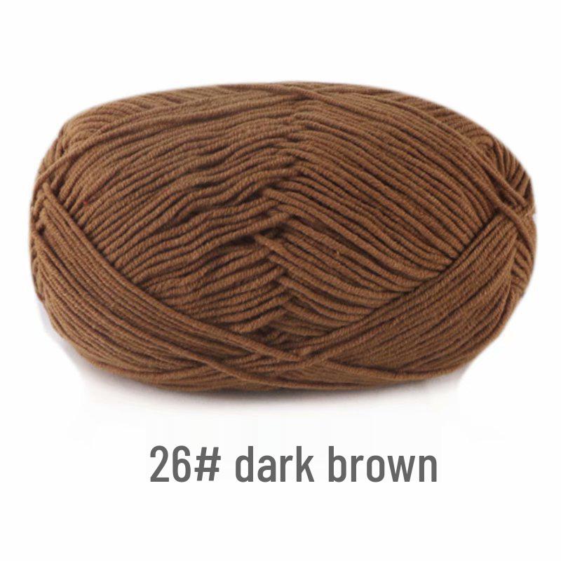 4-Strand Combed Cotton and Milk Cotton Yarn Crochet Kit - Doll, Blanket, Hairpin Crochet DIY Material Bag
