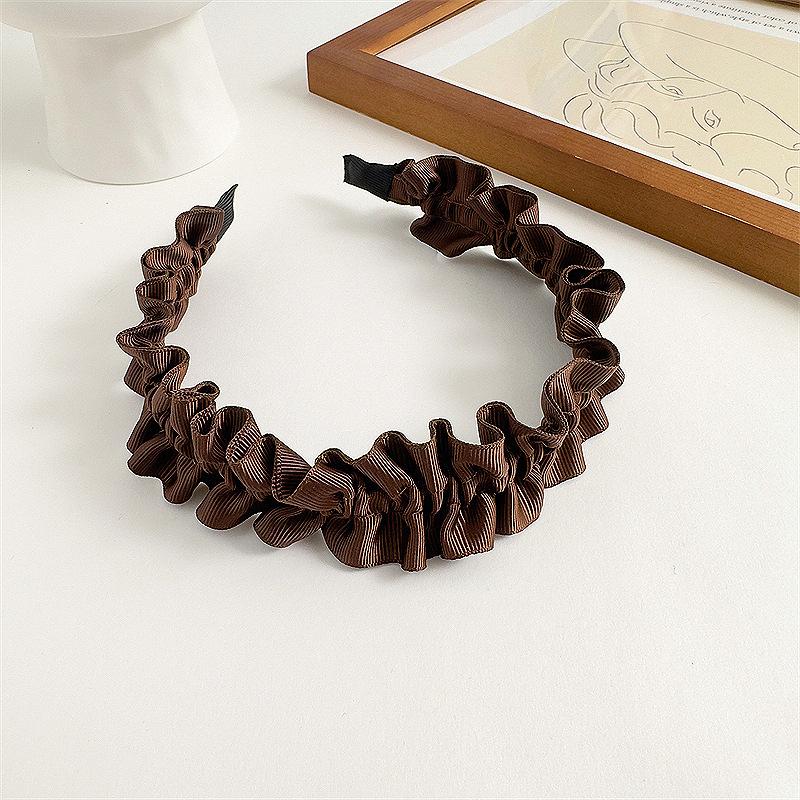 Spring And Autumn Fashion Ruffle Lace Headband Black Wide Hair Bands For Girls Women Hair Hoops Bezel Headbands Hair Accessories