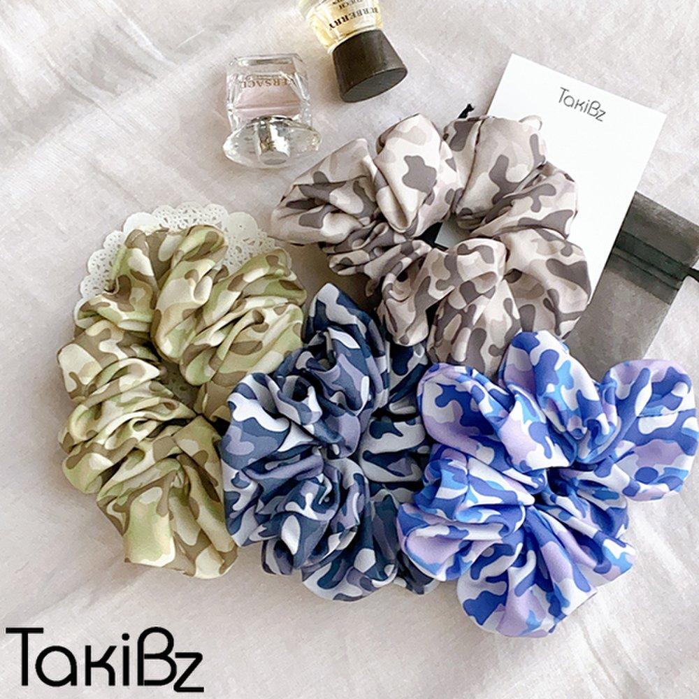 

[Takibz] Военный цвет резинка для волос гопчанг Blue