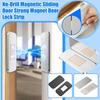 No-Drill Magnetic Sliding Door Strong Magnet Door Lock Strip