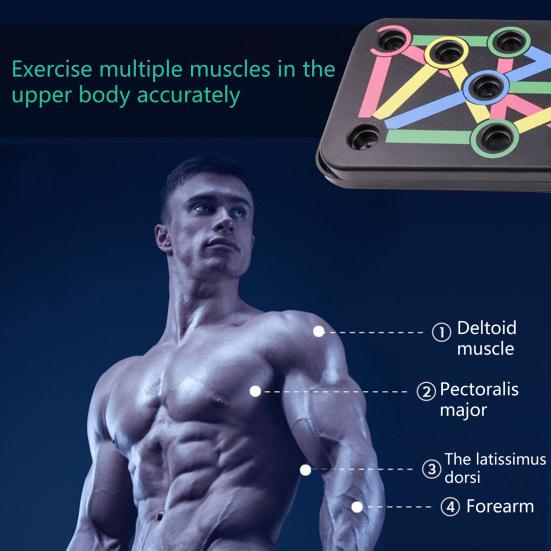 Skládací prkno na kliky s protiskluzovou rukojetí 9 otvorů Pánský posilovač hrudních a břišních svalů Kliky Hrazda Prkno Domácí posilovna Fitness vybavení