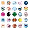 50 Trendy Smiley Face Stickers: Waterproof Cartoon Designs for Suitcases, Scooters, Computers, Tablets, and Water Cups