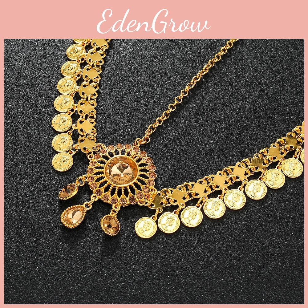 Simulation Crystal Elegant Decoration Gold Women Headwear With Tassel Design