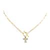 Stylish Religious Crucifix Pendant Necklace Alloy Collarbone Chain Perfect For Everyday Use And Special Occasions