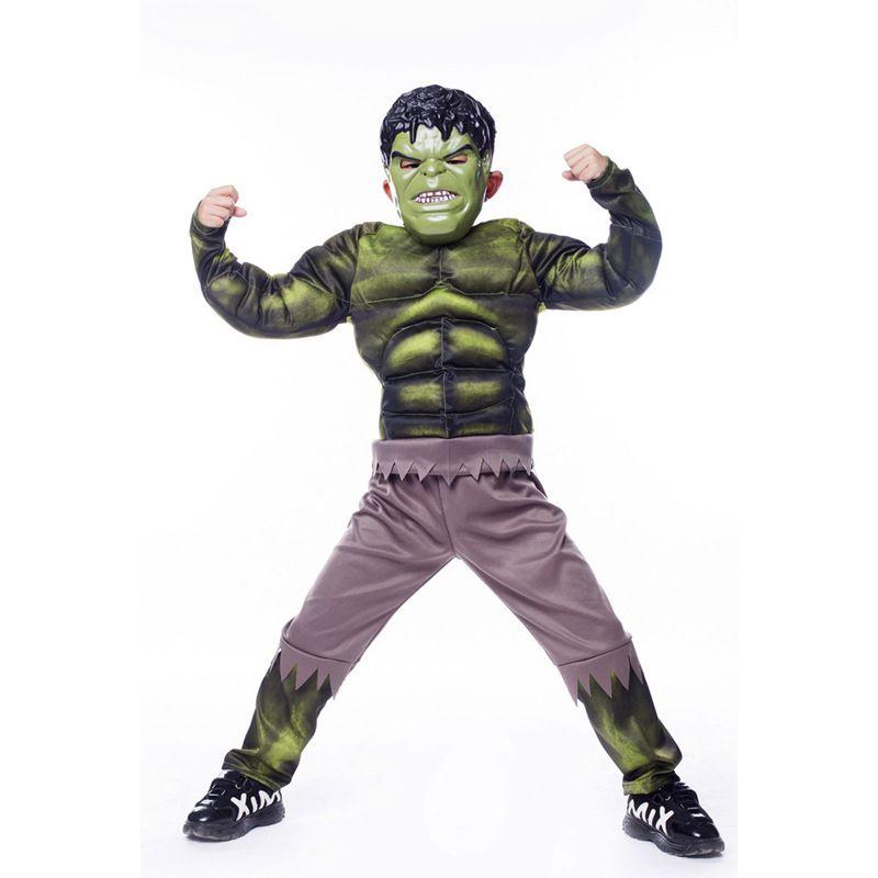 The Avengers Hulk Muscle Mask Costume For Boys Premium Quality Cosplay Outfit