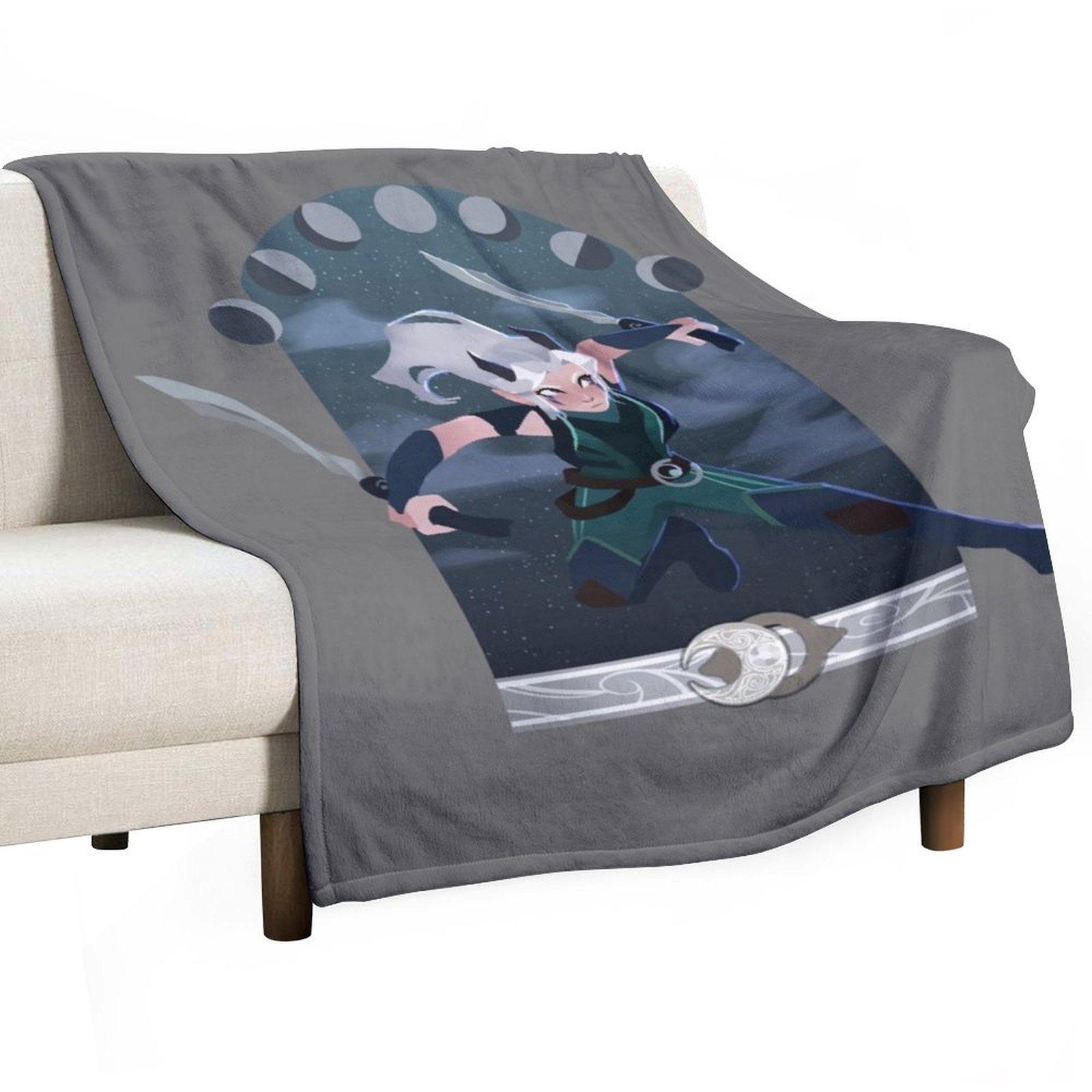 Rayla. Moonshadow fighter Throw Blanket Thin Fashion Sofas Sofa Quilt Thins Blankets 30x40in
