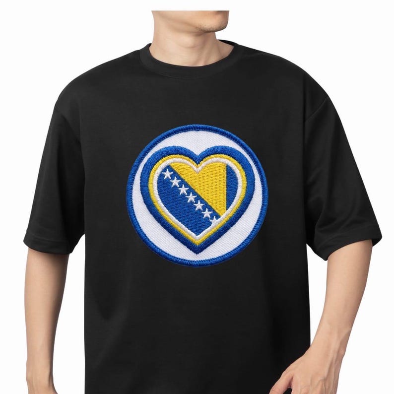 Bosnia Heart Shirt, Bosnia and Herzegovina Flag Tee, Balkan Pride Shirt, Bosnian Gift, Unisex Graphic T-Shirt XL