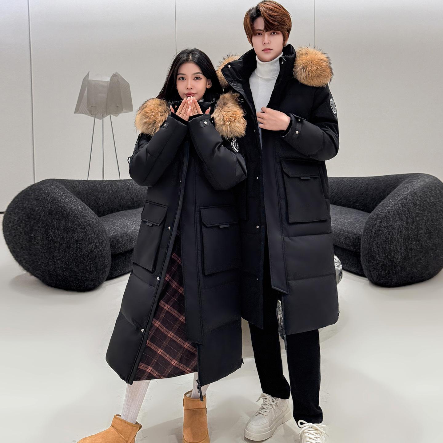 

Men and women hooded windproof outdoor hiking cold winter jacket thickened warm lightweight casual loose comfortable cotton down jacket XXXXL чёрный