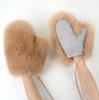 Real Fox Fur Winter Gloves 2025 Luxury Ladies Natural Fox Fur Mittens Keep Warm Women Fashion Cute Plush Hand Warmer Gloves