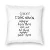 Here'S To Strong Women Square Pillowcase Polyester Linen Velvet Pattern Zip Decor Throw Pillow Case Home Cushion Cover