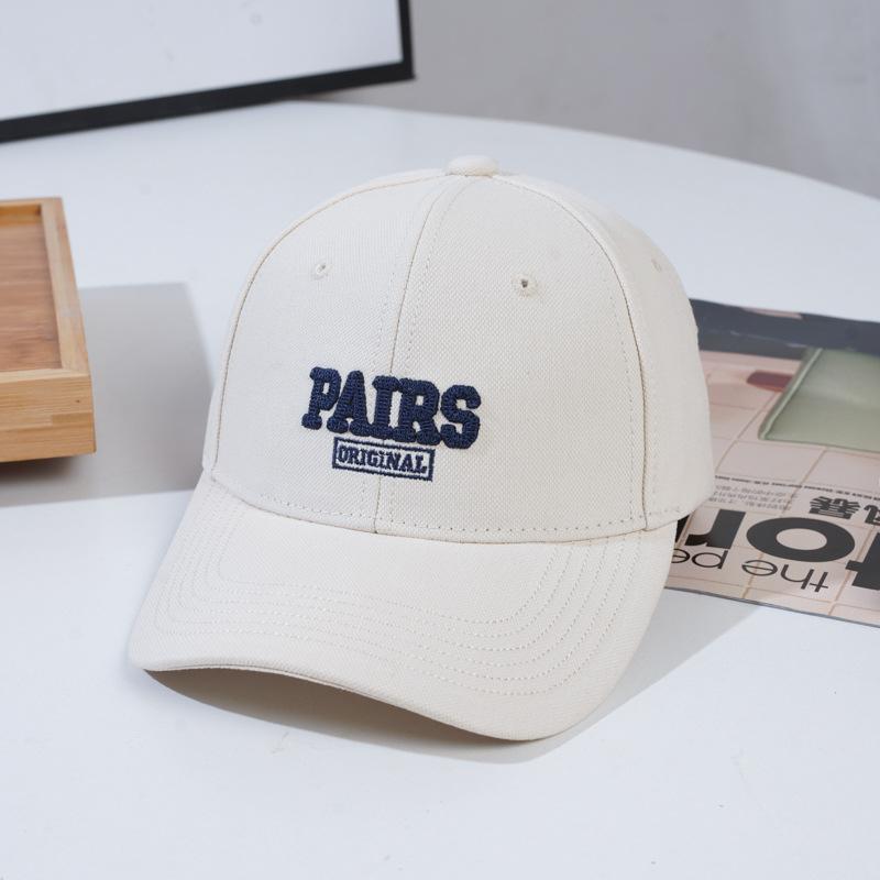Hat Women's Summer New Letter Embroidery Hardtop Baseball Cap Trendy Boys Big Head Circumference Cap