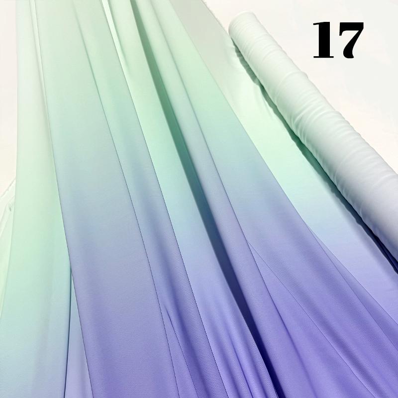 100x150cm Gradient Rainbow Fabric Ancient Style Sewing Hanfu Dress Stage DIY Costume Hanfu Silky Dress Stage Garment