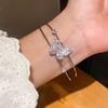 Butterfly Zircon Pendant Bracelet With Cubic Copper Design For Elegant Fashion Accessory