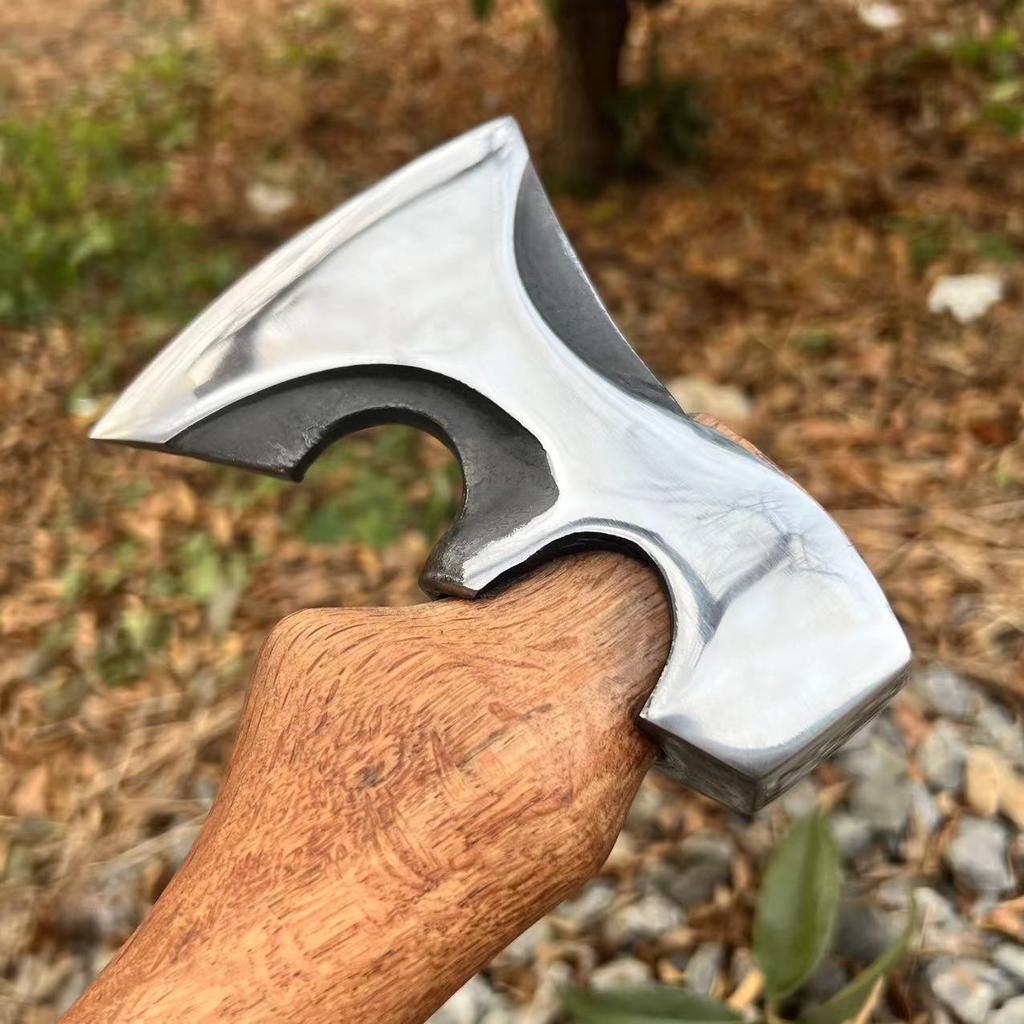 New High-end Outdoor Multifunctional Tactical Hand Axe Forged Manganese Steel Cutting Convenient Camping EDC Tool High Quality