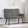 2 Seater Sofa Dark Grey 115 x 61 x 87 cm Velvet (V)