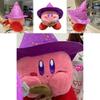 Qd New Star Kirby Magician Plush Toy Cute Flying Broom Halloween Edition 33cm