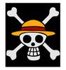 COSPA One Piece Pirate Flag Discharge Size XL T-Shirt, Black,