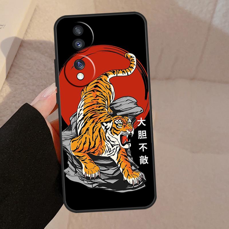 Tiger Red Sun Japan Art Case For Honor X9b X9a X8a X7a X6a X6 X7 X8 X9 8X 9X Honor Magic 5 Pro 50 70 90 Lite Cover