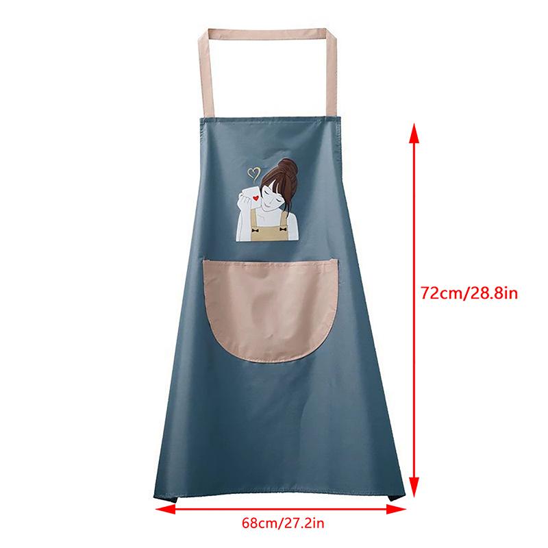 Kuchyňská Domácí Vodotěsná A Olejivzdorná Pánská A Dámská Zástěra Vaření Pečení Vodotěsná Olejivzdorná Zástěra Otírání Rukou