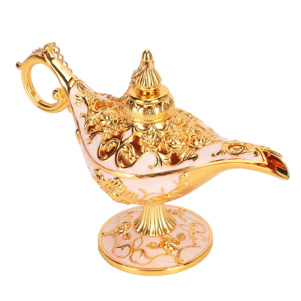Retro Arabian Lamp Zinc Alloy Home Party Tabletop Exquisite Carved Legend Wishing Light Props
